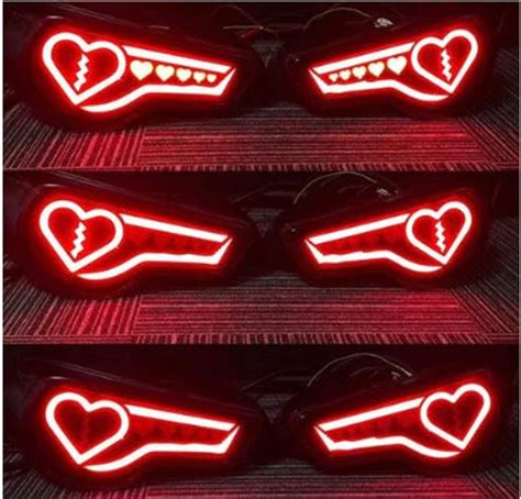 heart led tail lights|heart tail lights toyota 86.